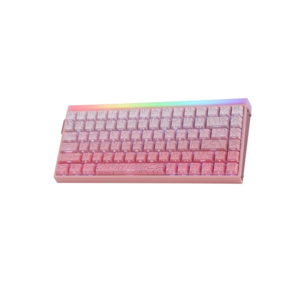HERO84 HE PINK+Gradient+Contour Dragon King RGB AULA gasket keyboard