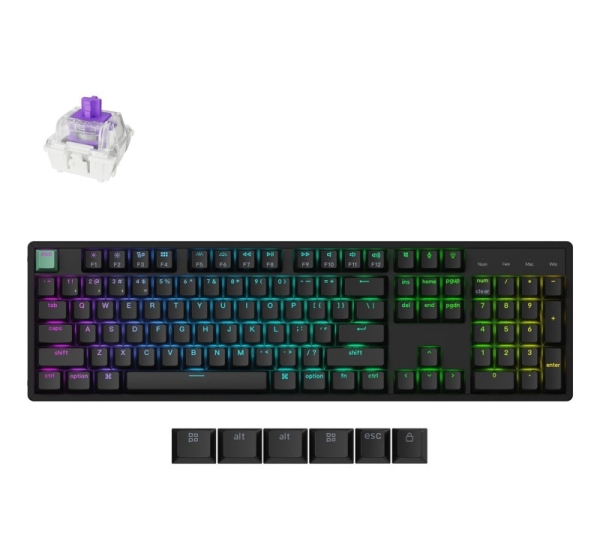 Keychron K10 HE keyboard Gaming USB + RF Wireless + Bluetooth QWERTY English Black