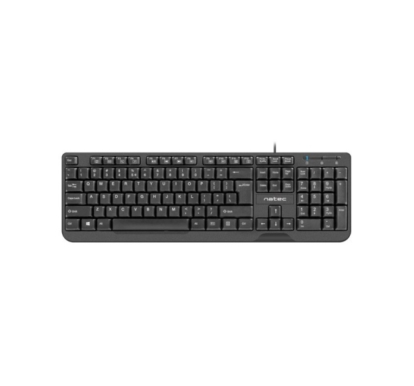 NATEC KEYBOARD TROUT SLIM USB, US LAYOUT, BLACK