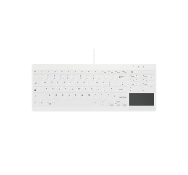 Contour Design Active Key Contour QuickClean Medical Keyboard IP68 Touchpad Compact Wired White UK C7412
