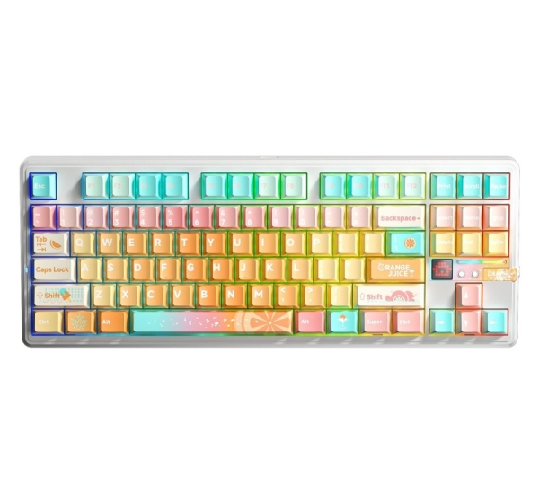AULA Gasket F87 Pro V2 Orange Soda Kailh Meteorite Ice Cream RGB Keyboard