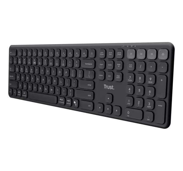 Trust Vaiya US Black USB + RF Wireless + Bluetooth - keyboard