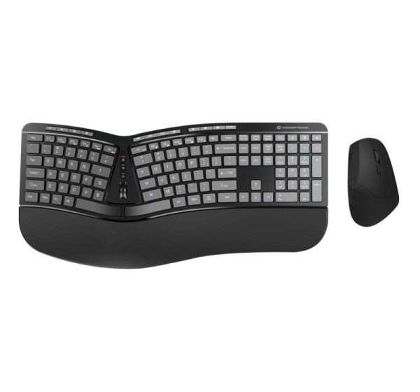 Conceptronic ERGO Wireless Ergonomic Keyboard & Mouse Kit, QWERTY EN (US)