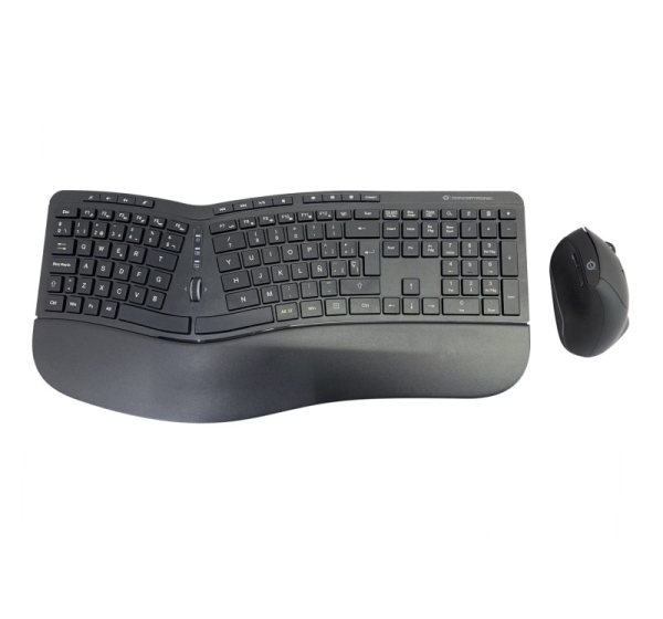 Conceptronic ORAZIO ERGO Wireless Ergonomic Keyboard & Mouse Kit, Spanish layout