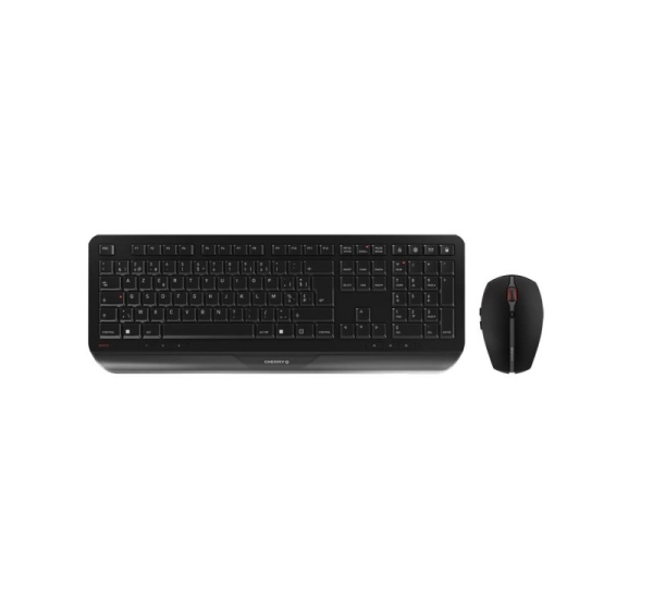 CHERRY Gentix Desktop keyboard Mouse included Office RF Wireless Swiss Black