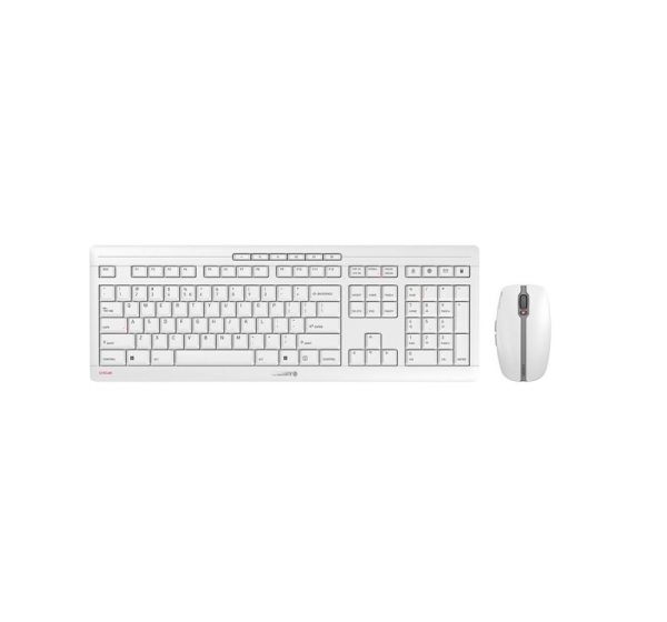 CHERRY Stream Desktop Recharge keyboard Mouse included Universal RF Wireless QWERTY English Grey