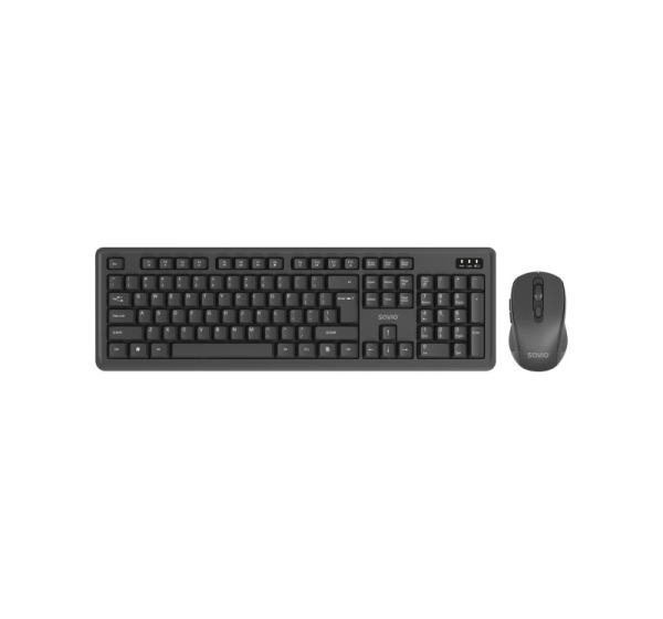 Savio KB-03 keyboard Mouse included Home/Office USB QWERTY US English Black