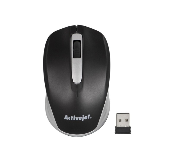 Activejet AMY-313 Mouse wireless USB (optical; 1200 DPI; black and gray)