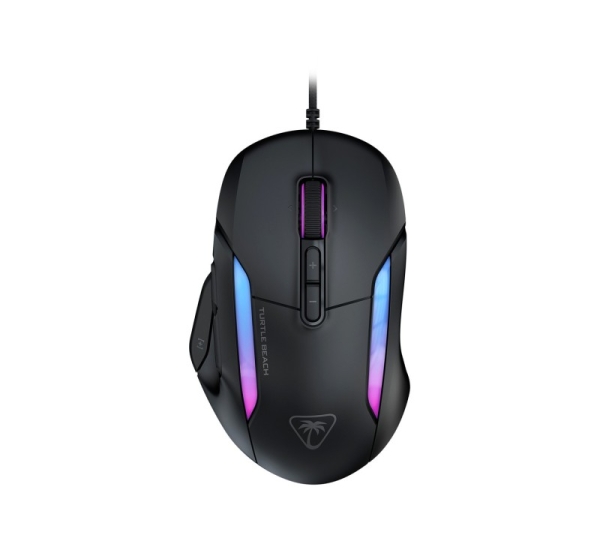 Turtle Beach Kone II Ash Black – Wired Ergonomic RGB Gaming Mouse, 26K DPI Optical Sensor, 100M Click Life Optical Switches, 23 Customizable Inputs, 4D Scroll Wheel, Pure PTFE glides