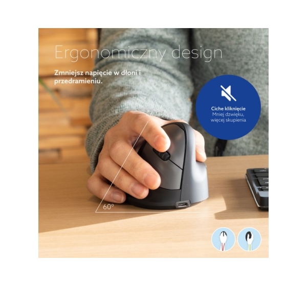 Ergonomic mouse R-Go HE Bluetooth medium black
