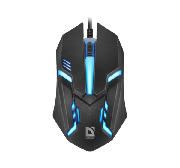 MOUSE DEFENDER CYBER MB-560L BLACK 7 COLORS 1200DPI 3P