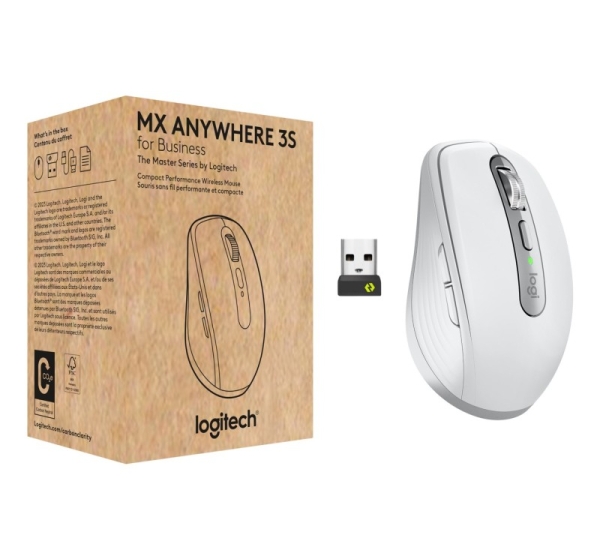 Logitech MX Anywhere 3S for Business mouse Office Right-hand RF Wireless + Bluetooth Laser 8000 DPI