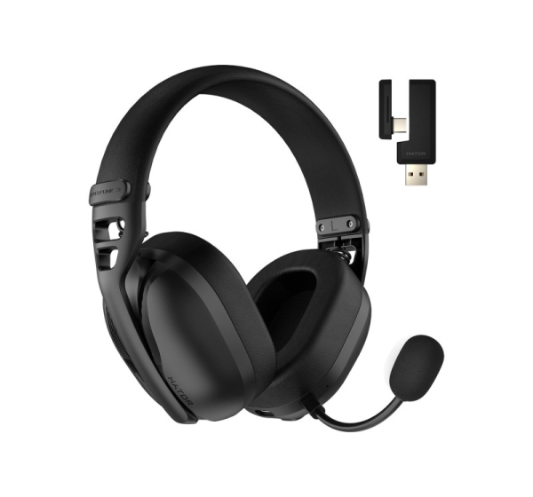 HATOR Hyperpunk 3 Wireless Headset Wired & Wireless Head-band Gaming USB Type-C / USB Type-A Bluetooth Black