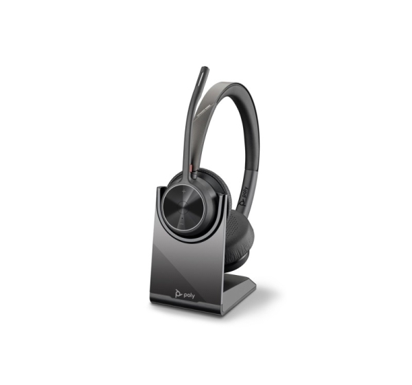 POLY Voyager 4320 UC Stereo USB-A Headset +BT700 USB-A Adapter +Charging Stand