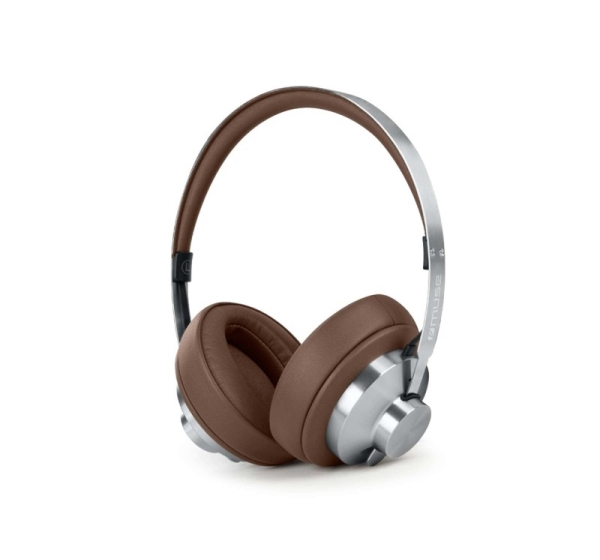 Muse M-298 SBR headphones/headset Wired & Wireless Head-band Calls/Music Bluetooth Brown, Silver