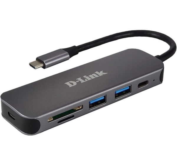 D-Link 5-in-1 USB-C Hub with Card Reader DUB-2325