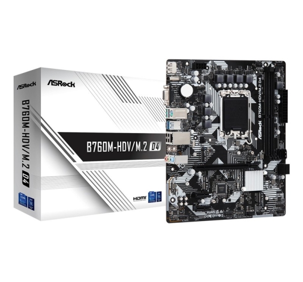 Asrock B760M-HDV/M.2 D4 Intel B760 LGA 1700 micro ATX