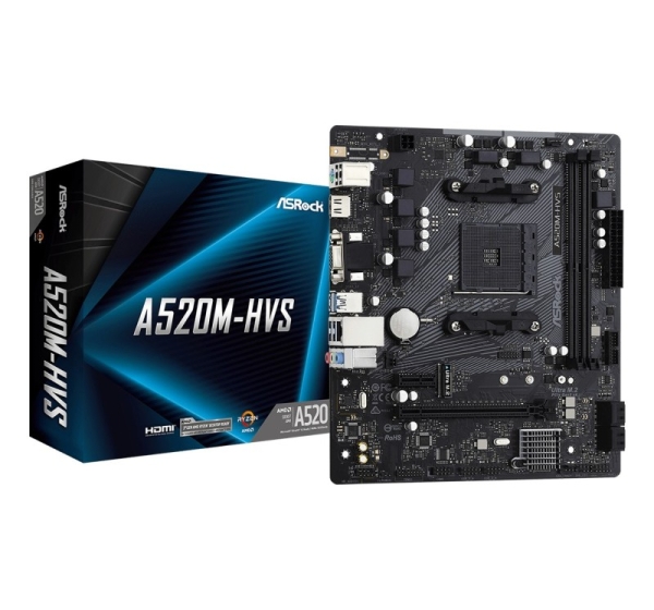 Asrock A520M-HVS AMD A520 Socket AM4 micro ATX