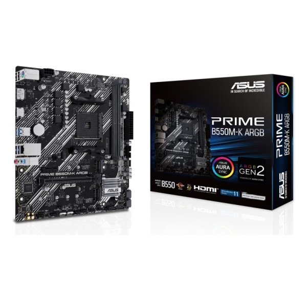 ASUS PRIME B550M-K ARGB AMD B550 Socket AM4 micro ATX