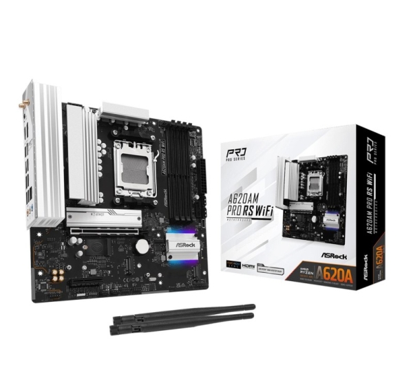 Asrock A620AM Pro RS WiFi AMD A620A Socket AM5 micro ATX