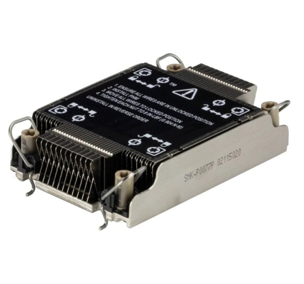 Supermicro SNK-P0077P computer cooling system Processor Heatsink/Radiatior Black, Stainless steel