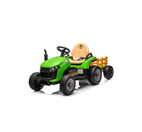 KIDS ELEC TRACTOR WITH TRAILER HATIS G/Y