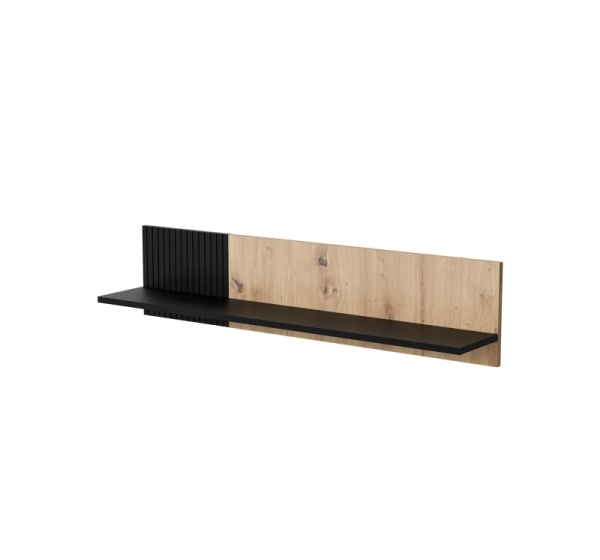 Cama MERCI shelf 110x20x25 black/oak artisan