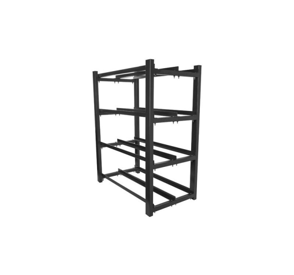 Battery frame for UPS 830x454 2 rows 4 levels 8 shelves black flat pack
