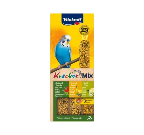 VITAKRAFT Kräcker Mix Banana, kiwi, pepper - treats for budgerigar - 3 pcs.