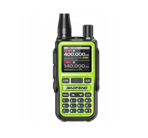 Baofeng UV-5R EU MINI USB-C Bluetooth VHF UHF Aviation Band Green Walkie-Talkie