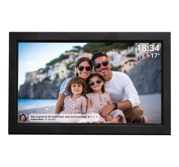 Denver PFF-1503B digital photo frame Black 39.6 cm (15.6") Touchscreen Wi-Fi
