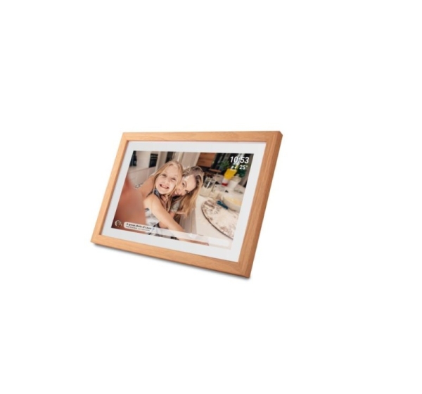 Denver PFF-1040LW digital photo frame Wood 25.6 cm (10.1") Touchscreen Wi-Fi