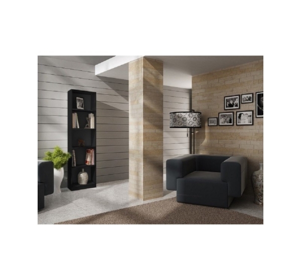 Topeshop R40 CZERŃ office bookcase