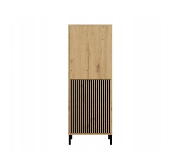 KAMARO 2DK SLIM/GŁ OAK ARTISAN DISPLAY CABINET
