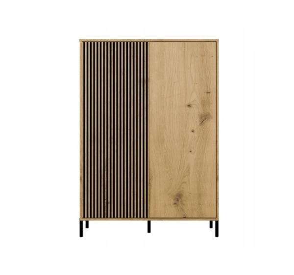 KAMARO 2DD SLIM/GŁ OAK ARTISAN DISPLAY CABINET