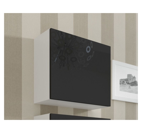 Cama Square cabinet VIGO 50/50/30 white/black gloss