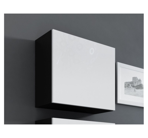 Cama Square cabinet VIGO 50/50/30 black/white gloss