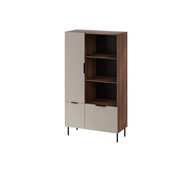 Cama 4 ALMERA bookcase 90x42x165 walnut/cashmere