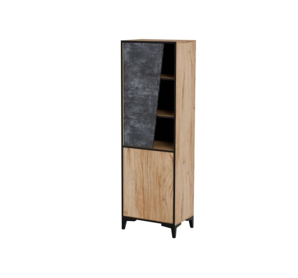 Cama 2D bookcase OVO 50x38xH182.5 oak/concrete
