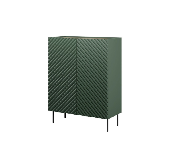 Bookcase 2D2SZ ONDA 98x45xH127 green)