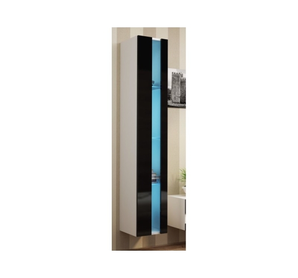 Cama Shelf unit VIGO NEW 180/40/30 white/black gloss