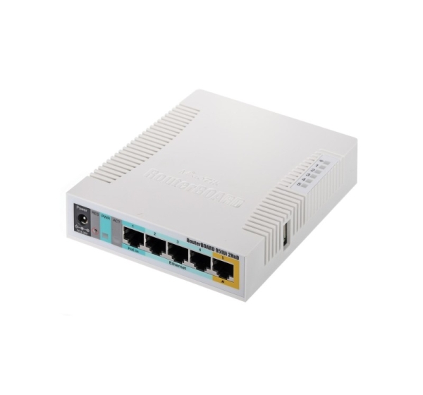 Mikrotik RB951Ui-2HnD White Power over Ethernet (PoE)