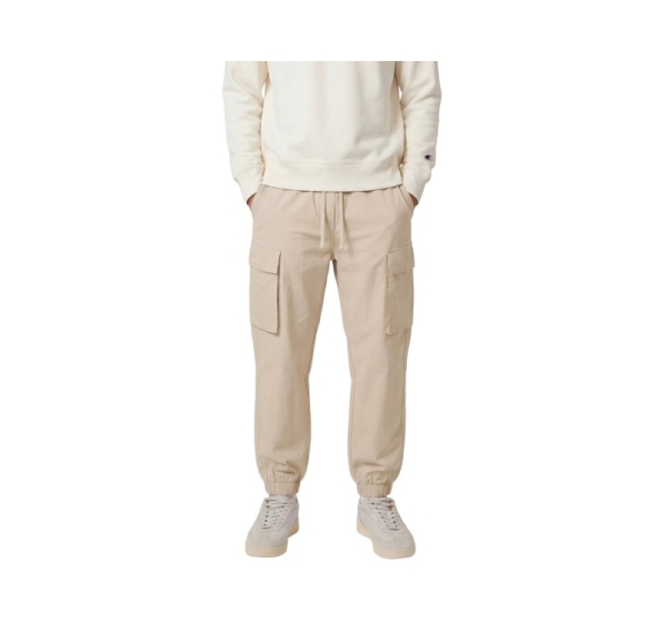 Spodnie męskie Champion Woven Cargo Pants beżowe 221867 MS041 M