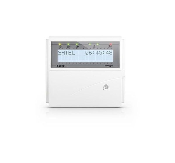 SATEL LCD keypad (white backlight, 125 kHz proximity card reader) INT-KLCDR-W