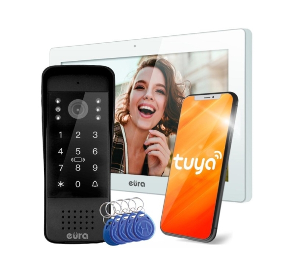 VIDEO INTERCOM EURA VDP-86A3 - monitor 10" white TUYA