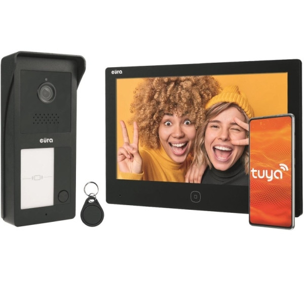 Video Door Phone EURA VDP-49A3-2TY black Tuya