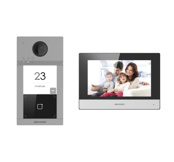 Hikvision DS-KIS604-S(C) video intercom system 2 MP 17.8 cm (7") Black, Grey, Silver