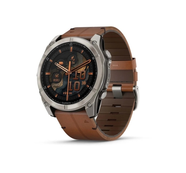 Garmin Fenix 8 3.56 cm (1.4") AMOLED 51 mm Digital 454 x 454 pixels Touchscreen Titanium Wi-Fi GPS (satellite)