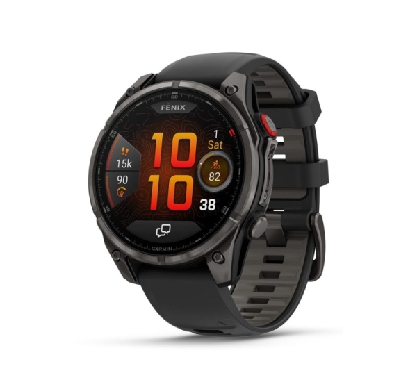 Garmin fēnix 8 Pro 3.56 cm (1.4") AMOLED 47 mm Digital 454 x 454 pixels Touchscreen Grey Wi-Fi GPS (satellite)