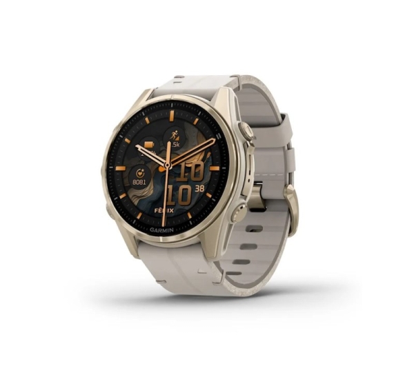 Garmin Fenix 8 3.3 cm (1.3") AMOLED 43 mm Digital 416 x 416 pixels Touchscreen Gold Wi-Fi GPS (satellite)